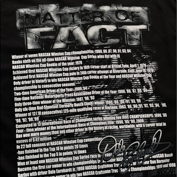 Large Vintage Chase Authentics Dale Earnhardt “Determination” Graphic Tee - Picture 4 of 5